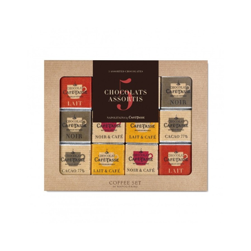 Assortiment de  36  napolitains - CAFE TASSE 