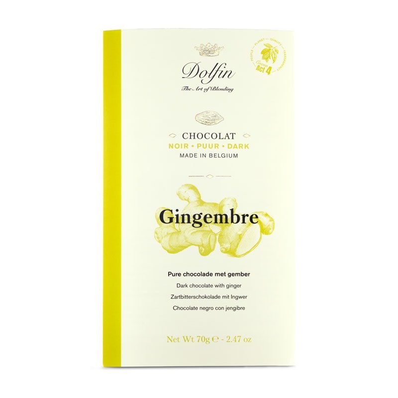 Tablette de chocolat gingembre Dolfin