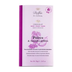 Tablette de chocolat poires et amandesgrillées Dolfin