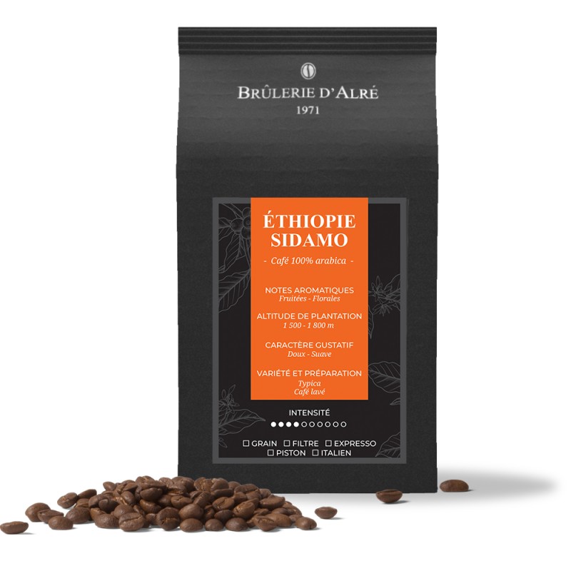 Café Ethiopie Sidamo en grain