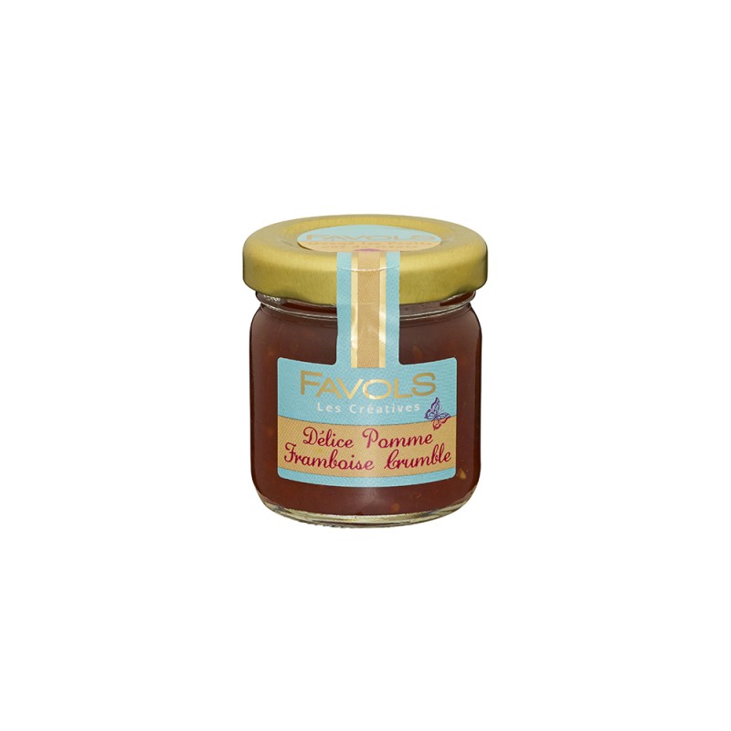 Confiture Délice Pomme Framboise Crumble Favols