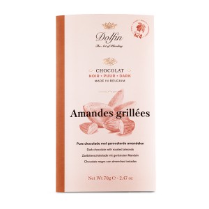 Chocolat noir Amandes grillées 70g Dolfin