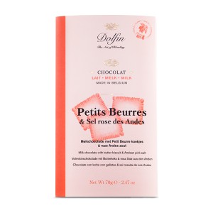 Chocolat au lait Petits beurres & Sel rose des Andes 70g Dolfin
