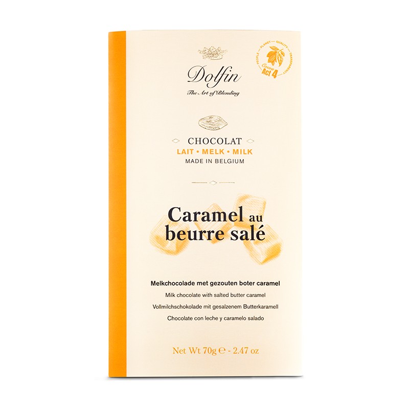 Chocolat au lait Caramel au beurre salé 70g Dolfin