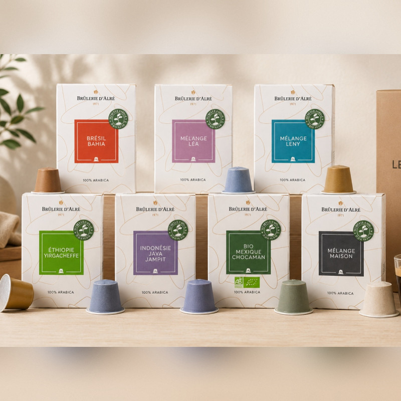 Assortiment 70 capsules compostables